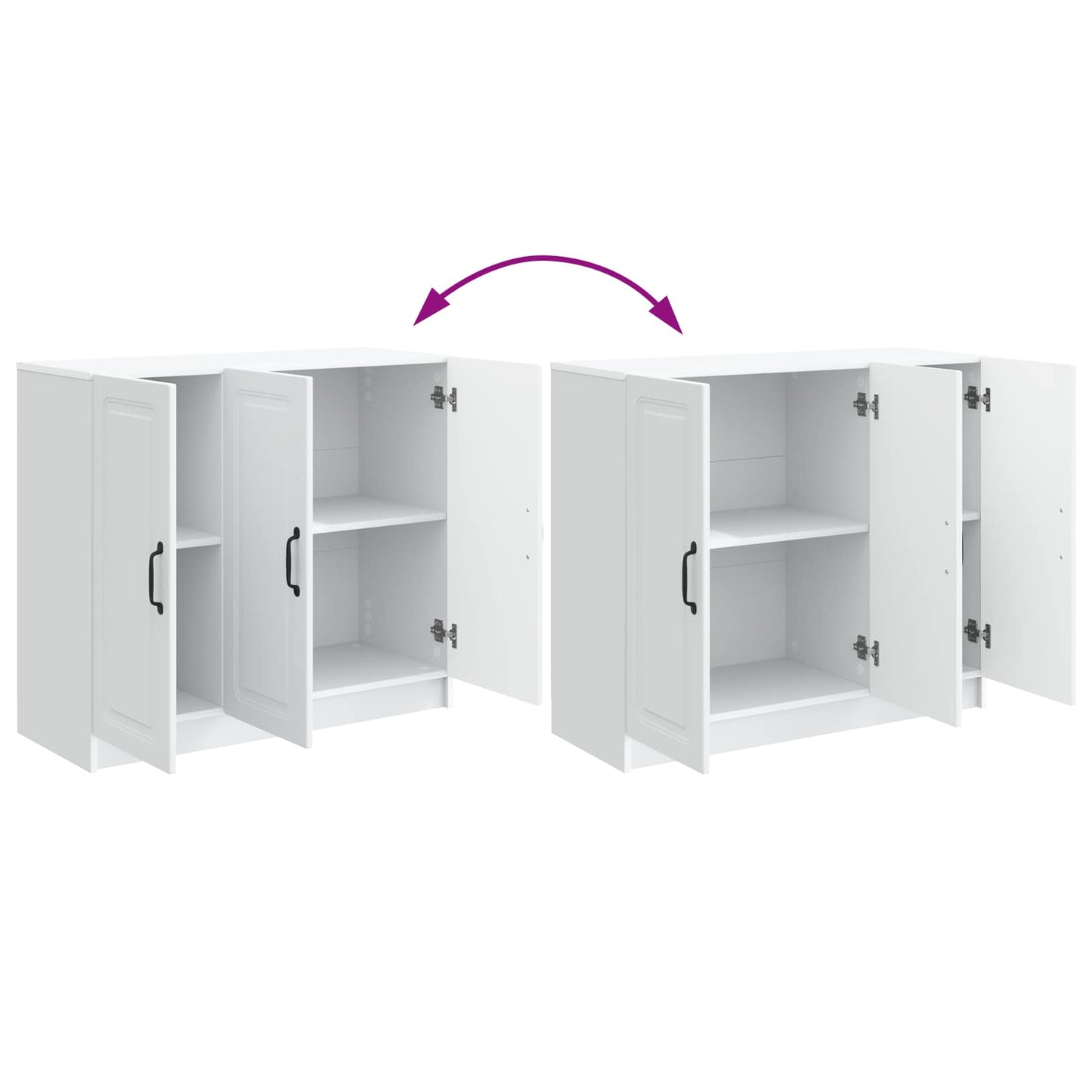 vidaXL Sideboard White 89 x 34.5 x 77 cm Engineered Wood