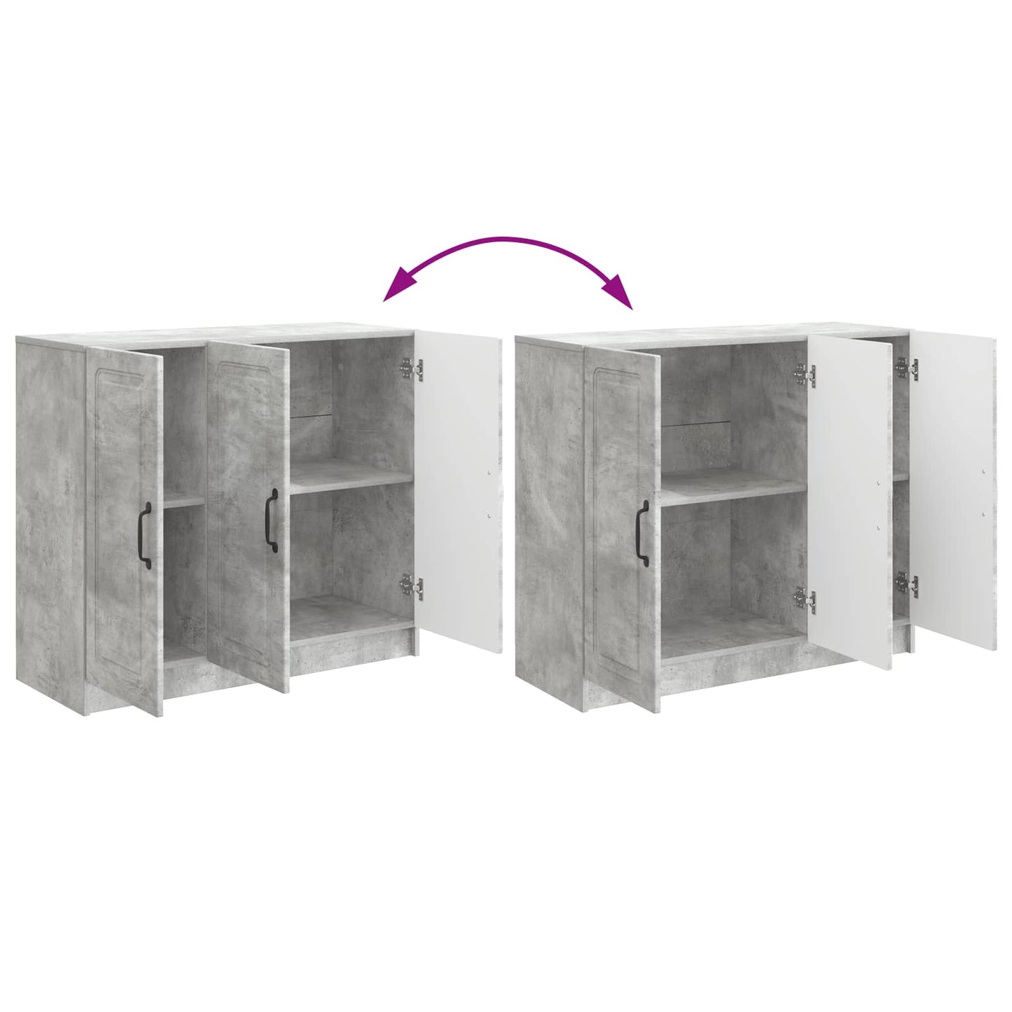 vidaXL Sideboard Concrete Grey 89 x 34.5 x 77 cm Engineered Wood
