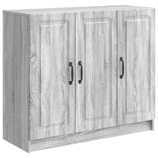 vidaXL Sideboard Grey Sonoma 89 x 34.5 x 77 cm Engineered Wood