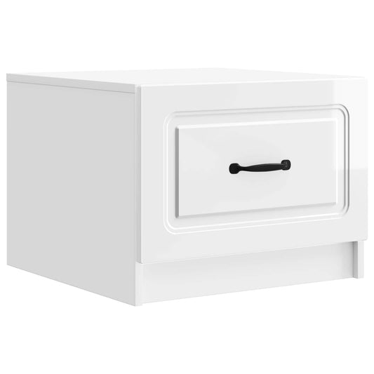 vidaXL Coffee Table High Gloss White 49 x 50 x 37 cm Engineered Wood