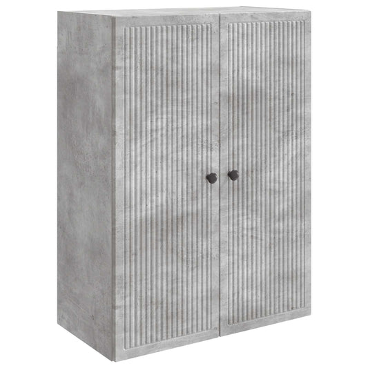 vidaXL Wall-Mounted Cabinet Concrete Grey 66 x 34.5 x 90 cm