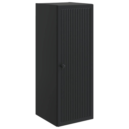 vidaXL Wall-Mounted Cabinet Black 33 x 34.5 x 90 cm Engineered Wood