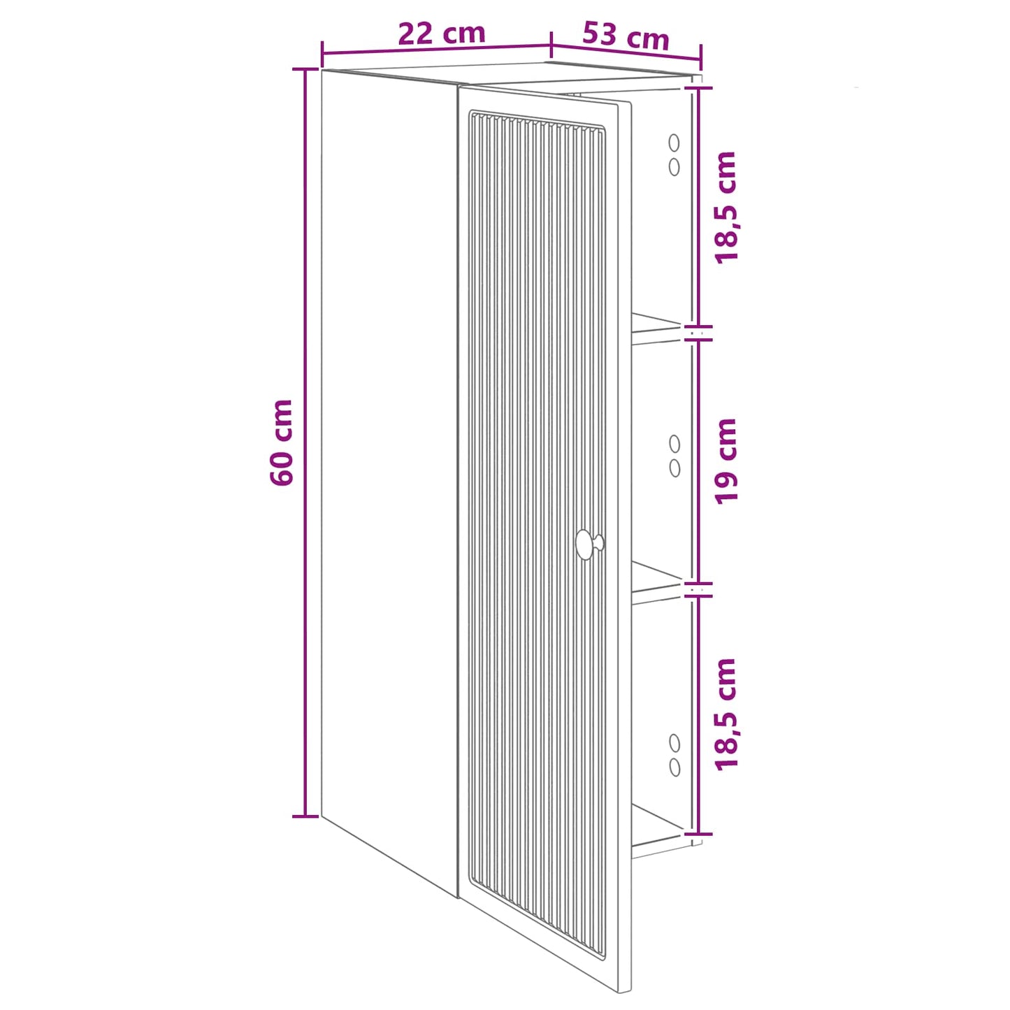 vidaXL Wall-Mounted Cabinet High Gloss White 33 x 34.5 x 90 cm