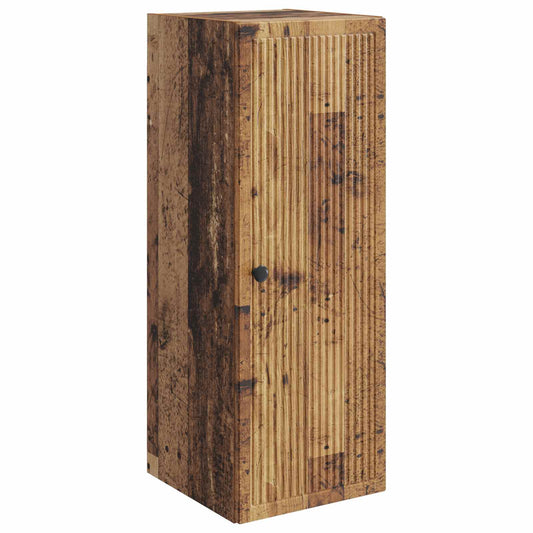 vidaXL Wall-Mounted Cabinet Old Wood 33 x 34.5 x 90 cm Engineered Wood