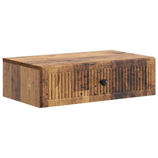 vidaXL Wall-Mounted Side Table Wall-mounted Old Wood 59 x 34.5 x 17 cm