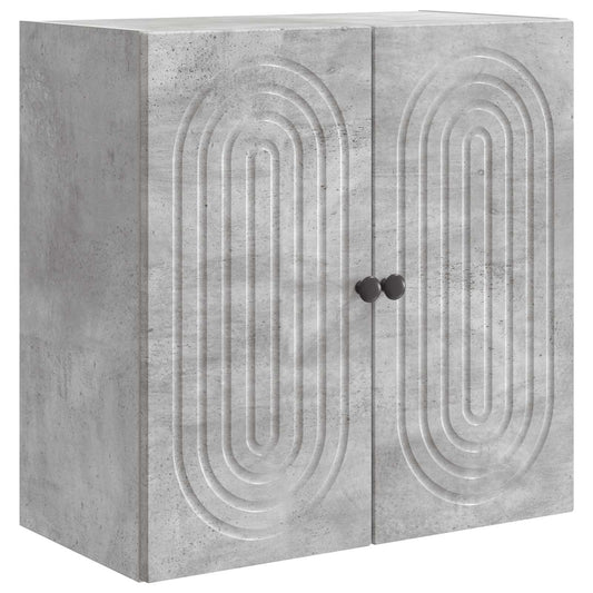 vidaXL Wall-Mounted Cabinet Concrete Grey 59 x 31 x 60 cm