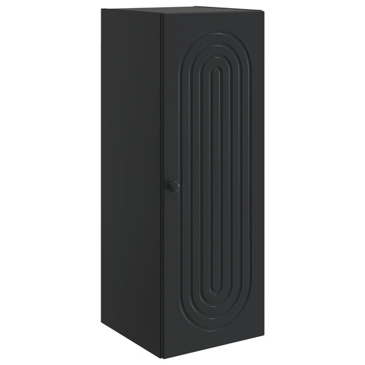 vidaXL Wall-Mounted Cabinet Black 33 x 34.5 x 90 cm Engineered Wood