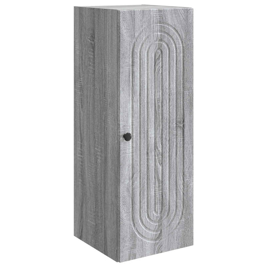 vidaXL Wall-Mounted Cabinet Grey Sonoma 33 x 34.5 x 90 cm