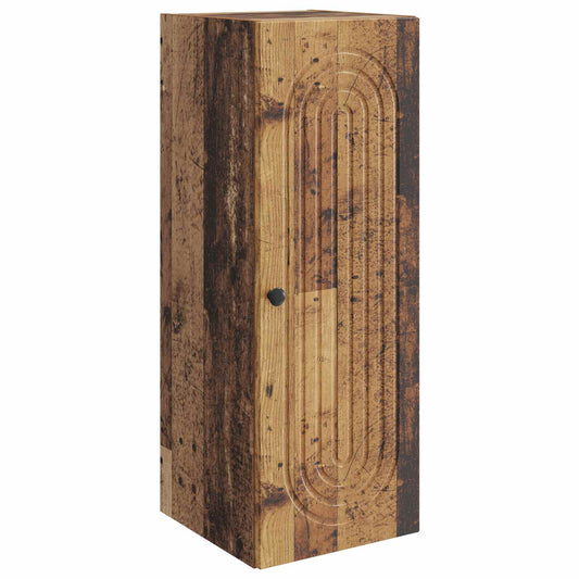 vidaXL Wall-Mounted Cabinet Old Wood 33 x 34.5 x 90 cm Engineered Wood