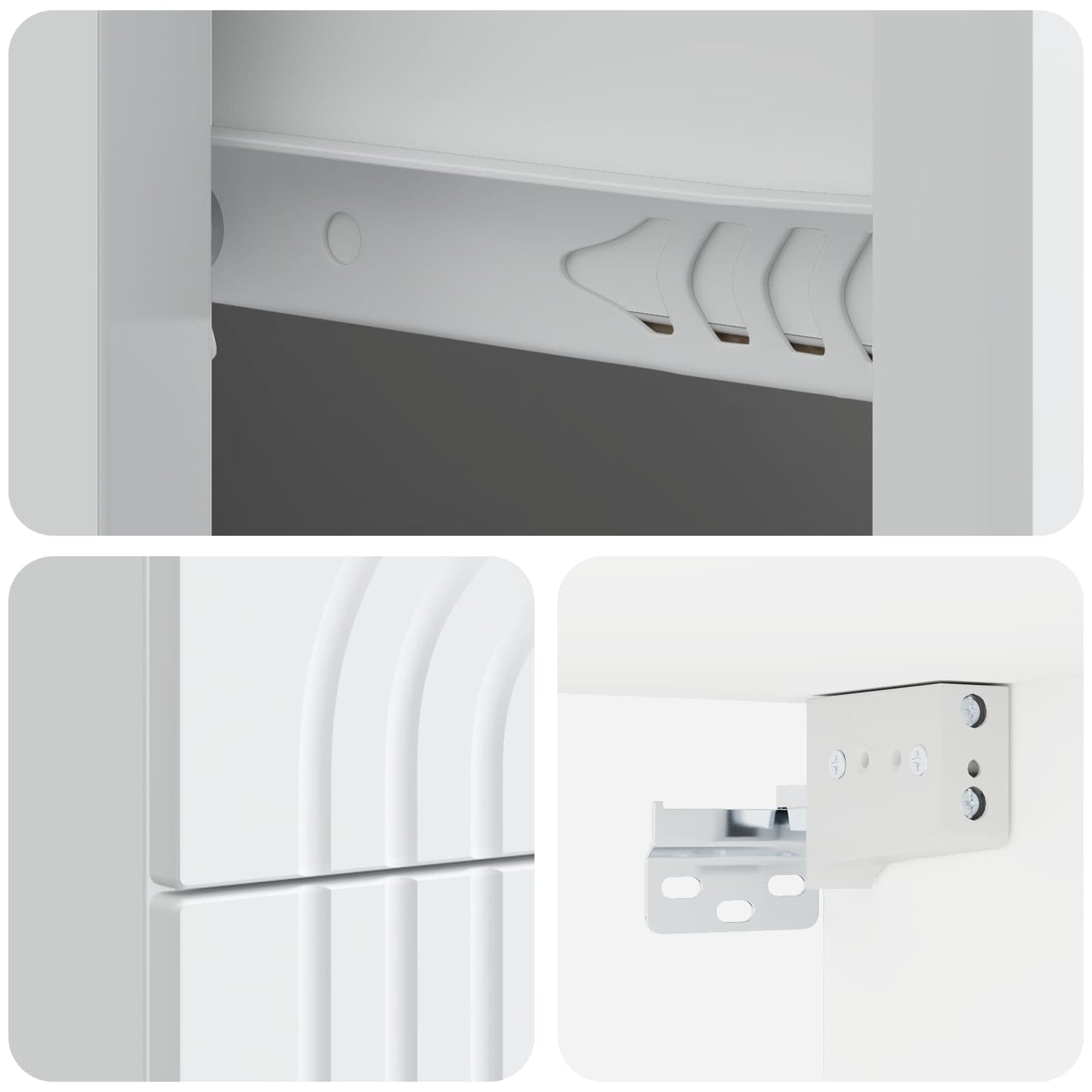 vidaXL Wall-Mounted Bedside Cabinet 2 pcs White 33 x 34.5 x 40 cm