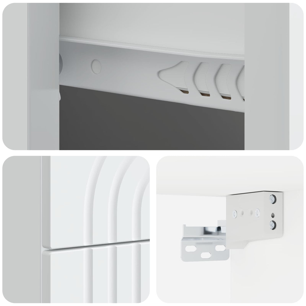vidaXL Wall-Mounted Bedside Cabinet 2 pcs White 33 x 34.5 x 40 cm