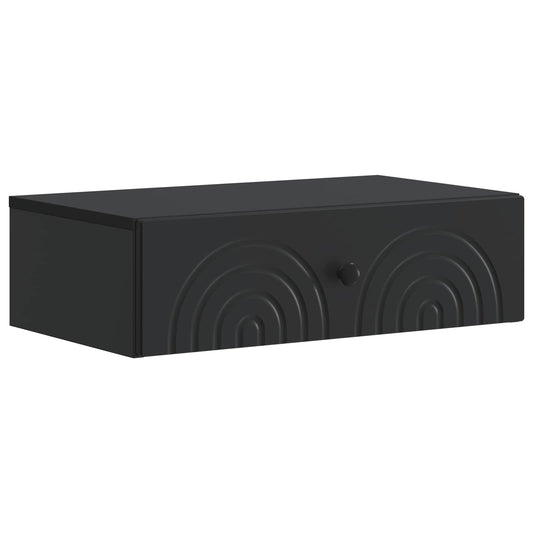 vidaXL Wall-Mounted Side Table Black 59 x 34.5 x 17 cm Engineered Wood
