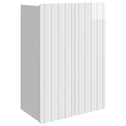 vidaXL Wall-Mounted Cabinet High Gloss White 66 x 34.5 x 92 cm