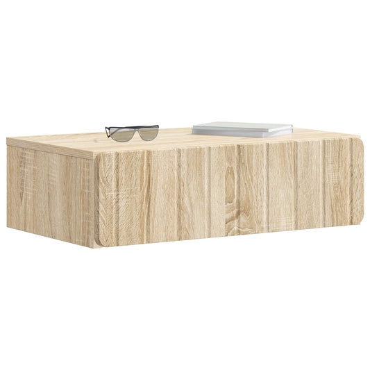 vidaXL Wall-Mounted Side Table Sonoma Oak 59 x 34.5 x 17 cm