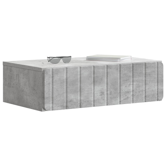vidaXL Wall-Mounted Side Table Concrete Grey 59 x 34.5 x 17 cm