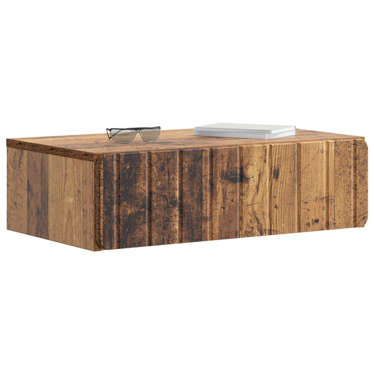 vidaXL Wall-Mounted Side Table Wall-mounted Old Wood 59 x 34.5 x 17 cm