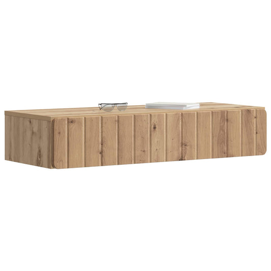 vidaXL Wall-Mounted Side Table Artisan Oak 87.5 x 34.5 x 17 cm