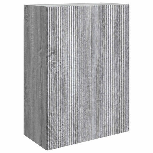 vidaXL Wall-Mounted Cabinet Grey Sonoma 66 x 34.5 x 90 cm