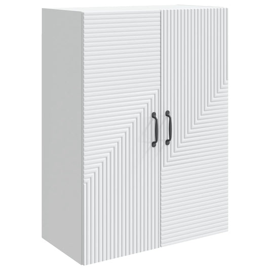 vidaXL Wall-Mounted Cabinet White 66 x 34.5 x 90 cm Engineered Wood