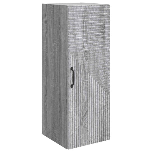 vidaXL Wall-Mounted Cabinet Grey Sonoma 33 x 34.5 x 90 cm