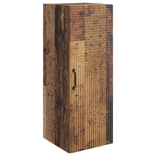 vidaXL Wall-Mounted Cabinet Old Wood 33 x 34.5 x 90 cm Engineered Wood