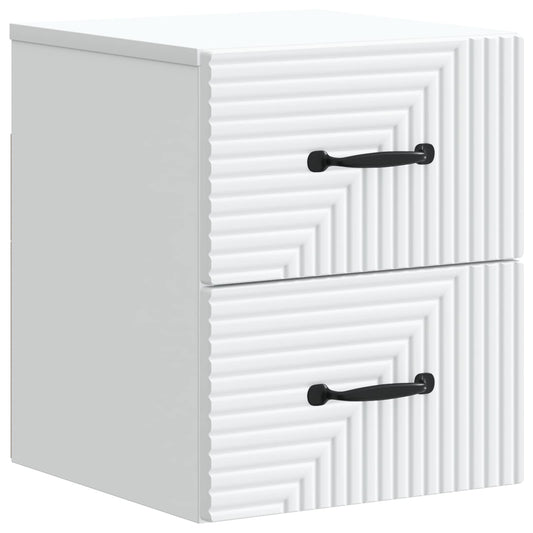 vidaXL Wall-Mounted Bedside Cabinet White 34.5 x 33 x 40 cm