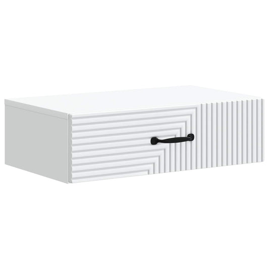 vidaXL Wall-Mounted Side Table White 59 x 34.5 x 17 cm Engineered Wood