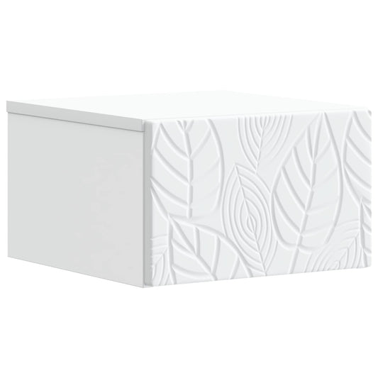 vidaXL Wall-Mounted Side Table White 34.5 x 33 x 20 cm Engineered Wood