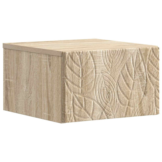 vidaXL Wall-Mounted Bedside Cabinet Sonoma Oak 49 x 34.5 x 20 cm