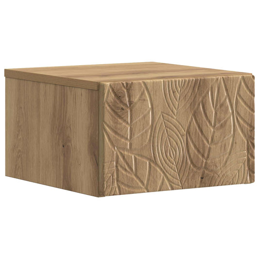 vidaXL Wall-Mounted Bedside Cabinet Artisan Oak 49 x 34.5 x 20 cm