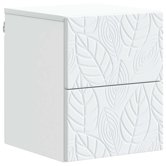 vidaXL Wall-Mounted Bedside Cabinet White 34.5 x 33 x 40 cm