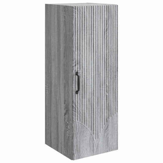 vidaXL Wall-Mounted Cabinet Grey Sonoma 33 x 34.5 x 90 cm