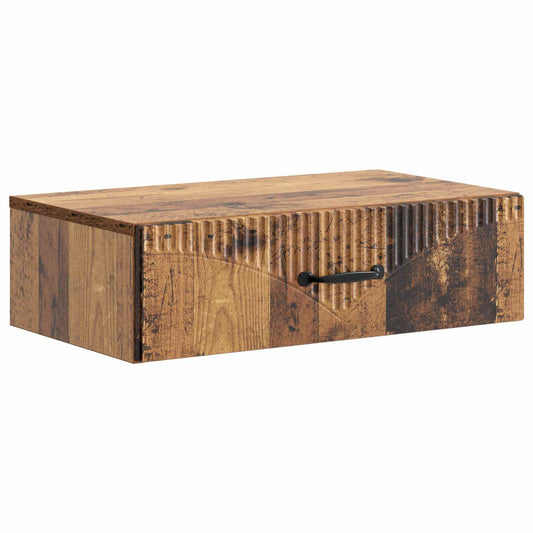 vidaXL Wall-Mounted Side Table Wall-mounted Old Wood 59 x 34.5 x 17 cm