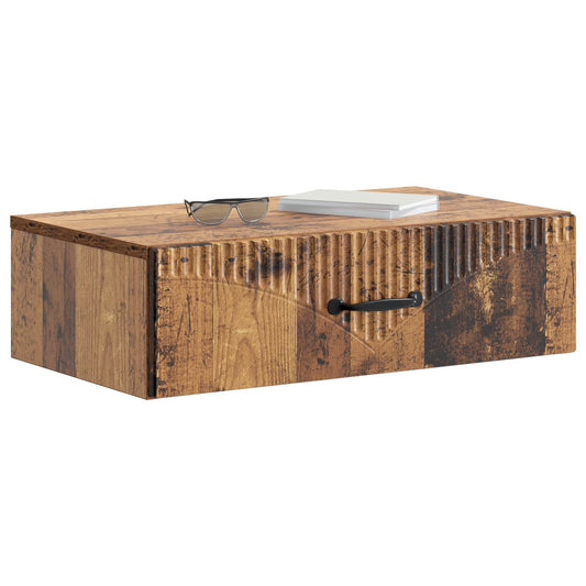 vidaXL Wall-Mounted Side Table Wall-mounted Old Wood 59 x 34.5 x 17 cm