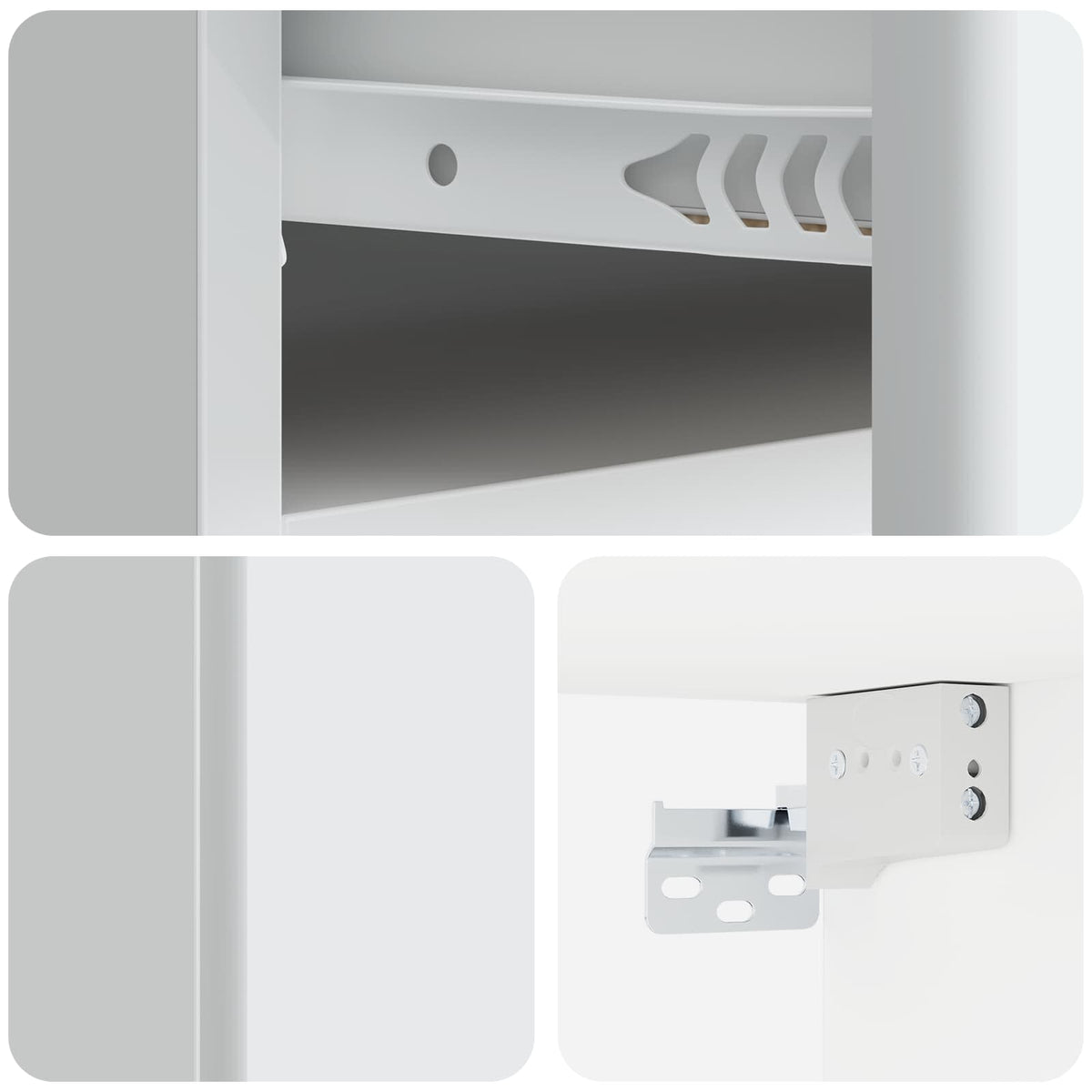 vidaXL Wall-Mounted Bedside Cabinet 2 pcs White 49 x 34.5 x 20 cm