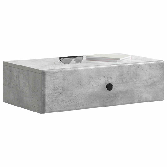 vidaXL Wall-Mounted Side Table Concrete Grey 59 x 34.5 x 17 cm
