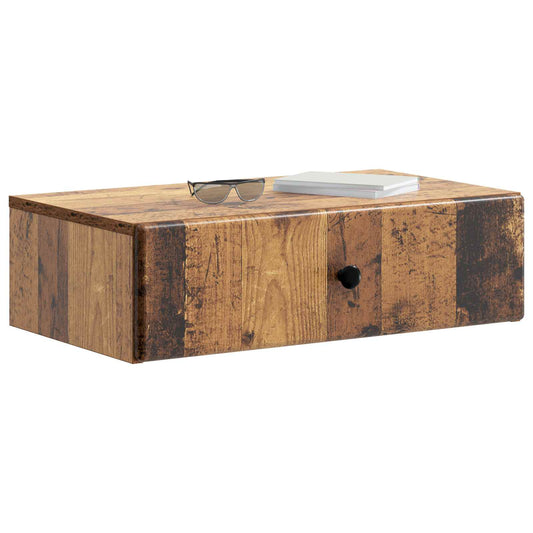 vidaXL Wall-Mounted Side Table Wall-mounted Old Wood 59 x 34.5 x 17 cm