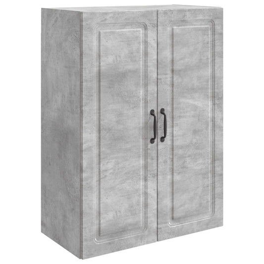 vidaXL Wall-Mounted Cabinet Concrete Grey 66 x 34.5 x 90 cm