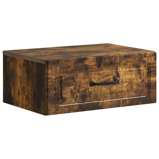 vidaXL Wall-Mounted Bedside Cabinet Smoked Oak 49 x 34.5 x 20 cm