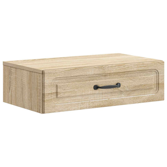 vidaXL Wall-Mounted Side Table Sonoma Oak 59 x 34.5 x 17 cm