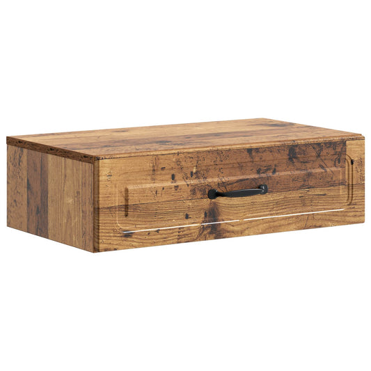 vidaXL Wall-Mounted Side Table Wall-mounted Old Wood 59 x 34.5 x 17 cm