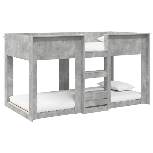 vidaXL Bunk Bed for Kids Concrete Grey 75 x 190 cm Engineered Wood
