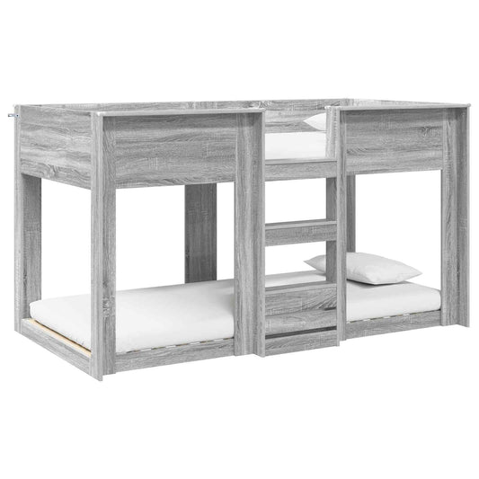 vidaXL Bunk Bed for Kids Grey Sonoma 75 x 190 cm Engineered Wood