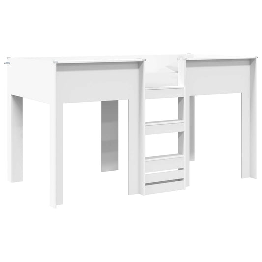 vidaXL Bunk Bed for Kids White 90 x 190 cm Engineered wood