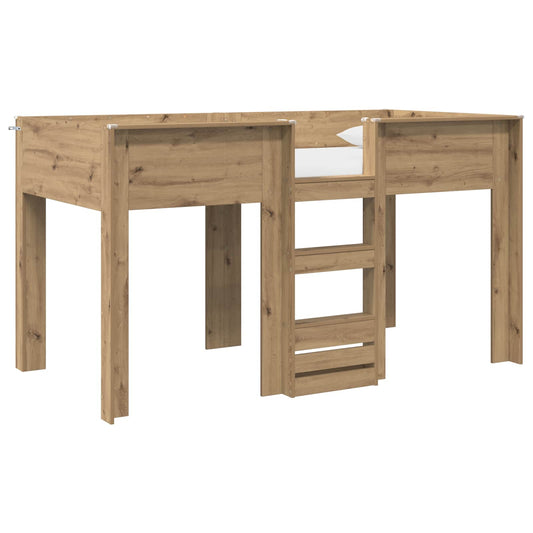 vidaXL Bunk Bed for Kids Artisan Oak 100 x 200 cm Engineered wood