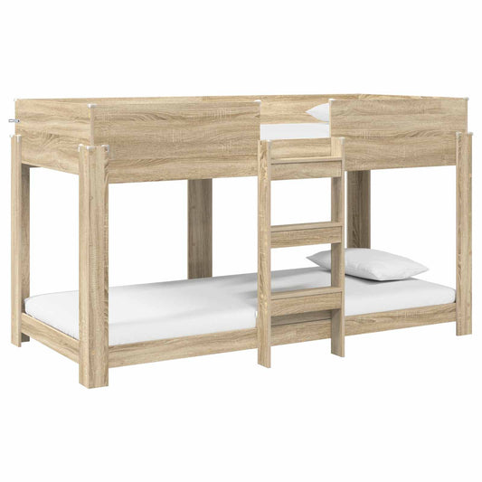 vidaXL Bunk Bed for Kids Sonoma Oak 80 x 200 cm Engineered Wood