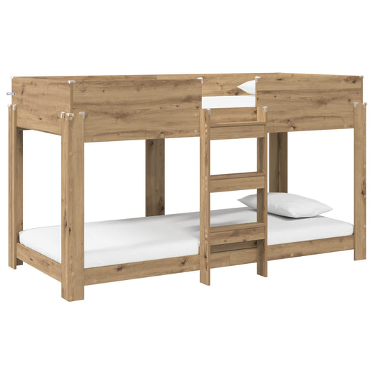 vidaXL Bunk Bed for Kids Artisan Oak 80 x 200 cm Engineered Wood