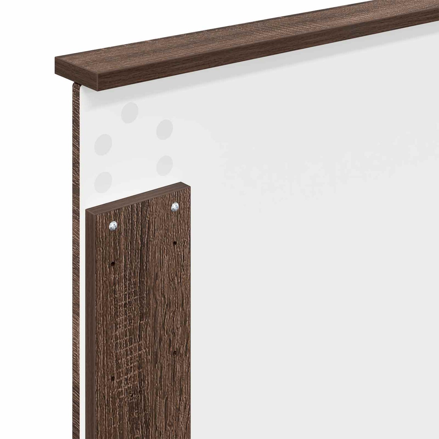 vidaXL Bed Frame Brown Oak and Silver 75 x 190 cm Engineered Wood
