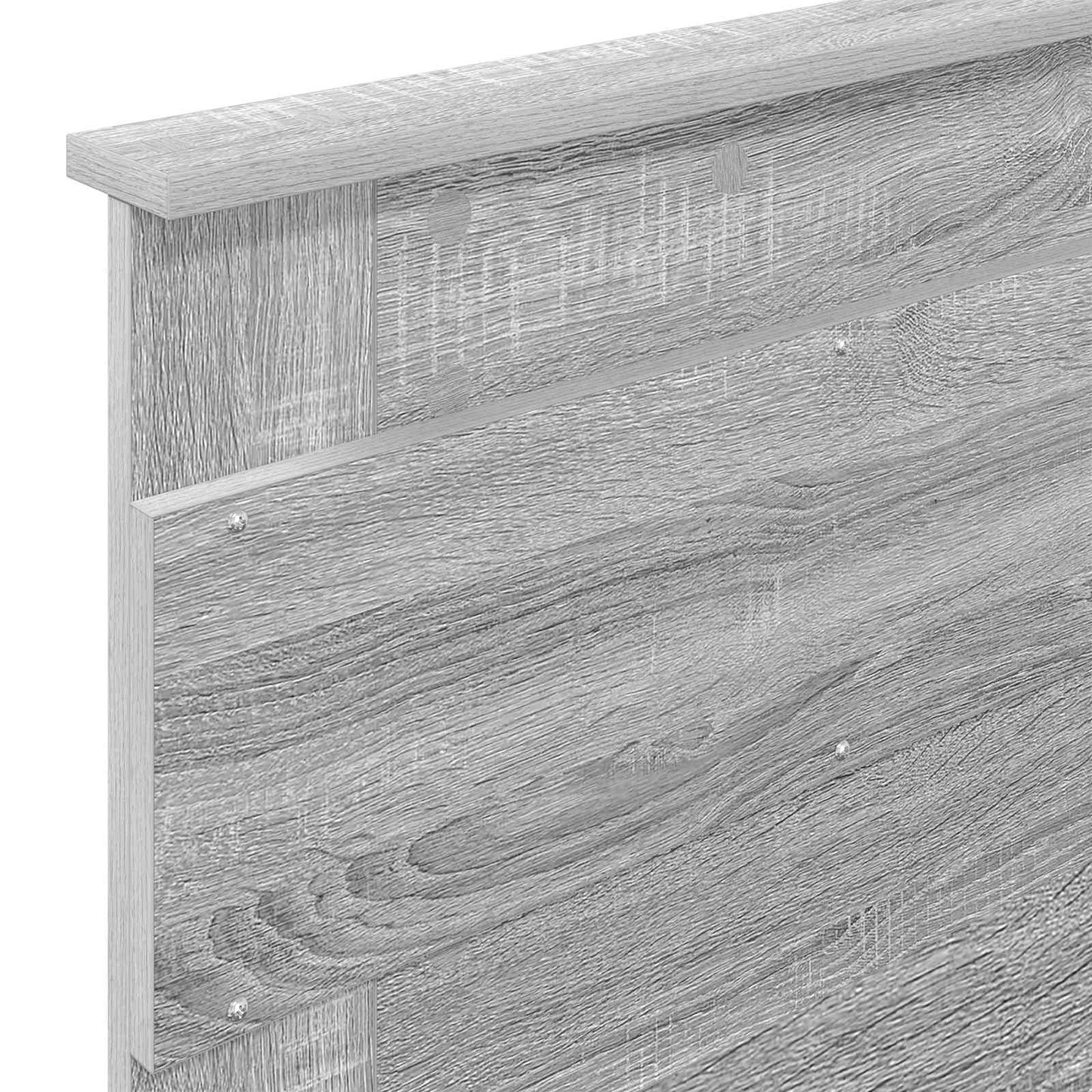 vidaXL Bed Frame with Storage Grey Sonoma 90 x 200 cm Solid Pine Wood