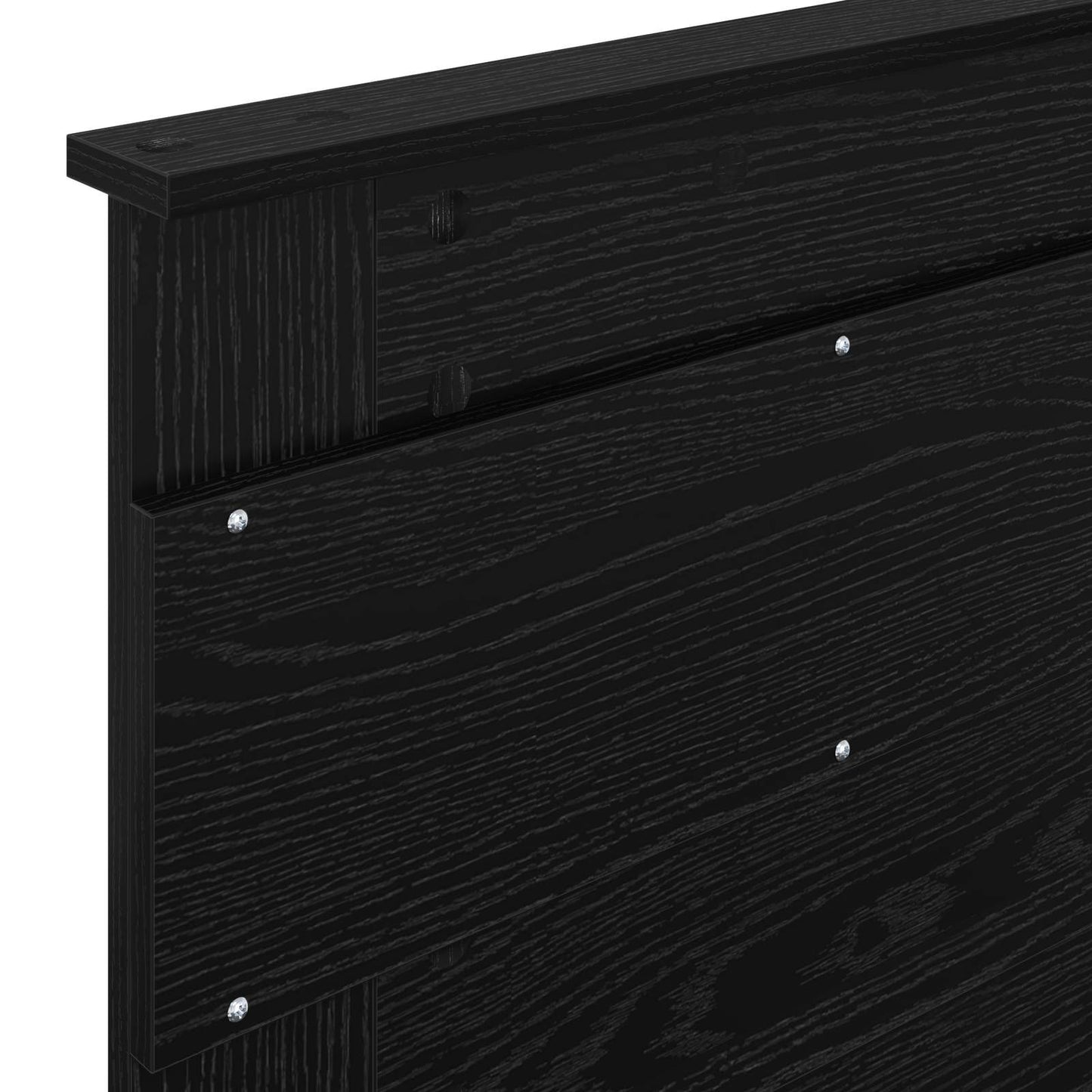 vidaXL Bed Frame with Headboard Black Oak 90 x 200 cm Engineered Wood